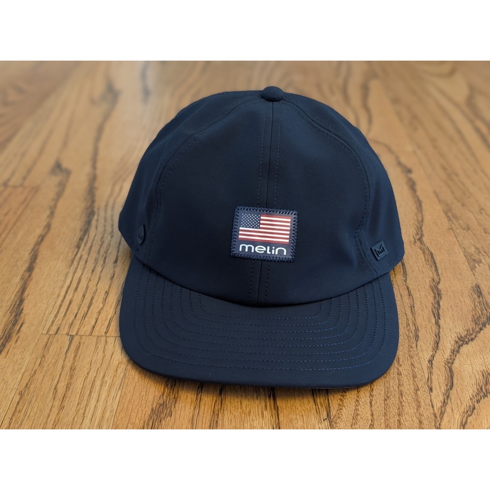Melin The Legend Americana Hydro Baseball Cap Navy Adjustable USA Flag Hat NWT